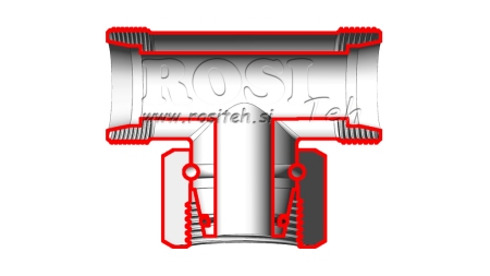 HYDRAULISCHES T-STÜCK S-14 MIT ZENTRALER SCHWENKMUTTER M22X1,5