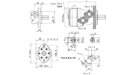 HYDRAULIK-ÖLMOTOR MR 80 ECO (ALSG2-L-80)