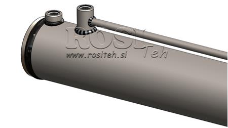 HYDRAULIKZYLINDER FÜR HOLZSPALTER MIT MONTAGEPLATTE 100/60-1050 - OBERER ANSCHLUSS
