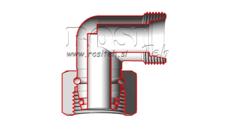 HYDRAULISCHER 90°-WINKEL L-22 MIT SCHWENKMUTTER M30X2