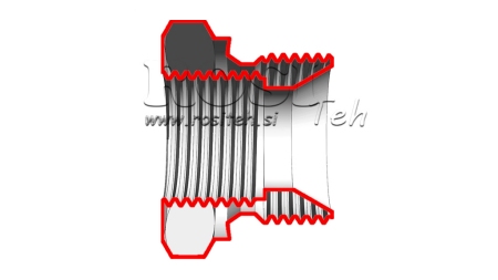 HYDRAULIKADAPTER MÄNNLICH-WEIBLICH 1/2-3/8
