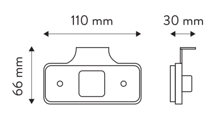 LED MARKERINGSLYS HVIT 12V