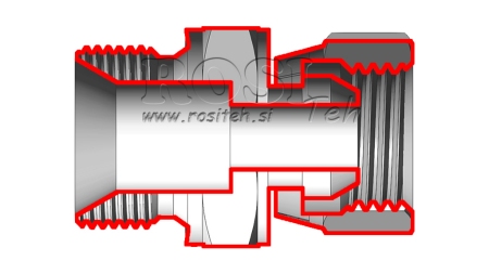 HYDRAULISCHE SCHWENKMUTTER-REDUZIERUNG BSP  1/2-BSP 3/8