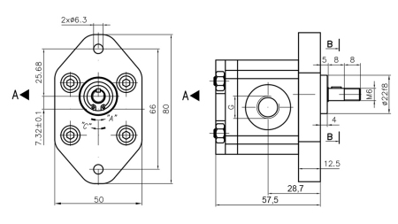 HYDRAULIKPUMPE 00A0.5X032 GR.0 - 0,5cc - LINKS