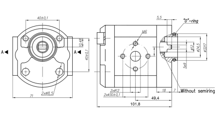 HYDRAULIKKPUMPE 10A6.1X179 GR.1 - 6,1cc - VENSTRE