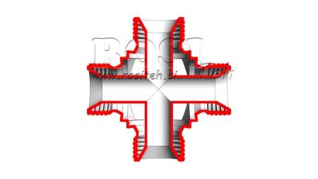 CROSS MALE BSP HYDRAULIQUE T KOM 1/2