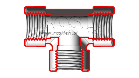 HYDRAULIK T-ANSCHLUSS BSP WEIBLICH-WEIBLICH 1