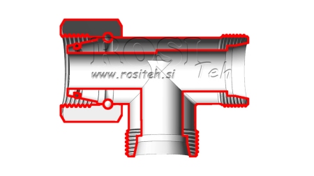 HYDRAULISCHES T-STÜCK L-6 MIT SEITLICHER SCHWENKMUTTER M12X1,5