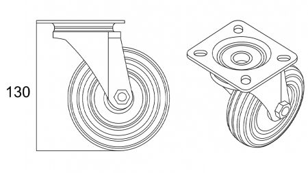 KOLESO 100MM – OTOČNÁ ZÁKLADŇA