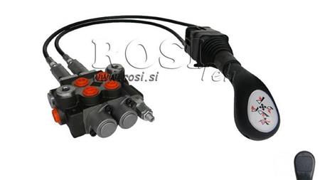 JOYSTICK SENZA PULSANTE CON PULEGGIA 3 m E VALVOLA IDRAULICA 2xP40 l.