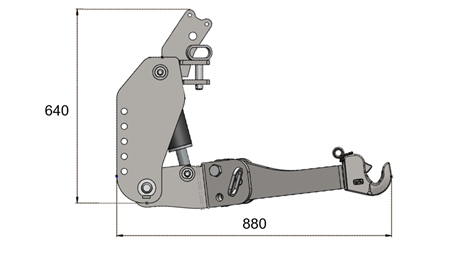 UNIVERSAL KIT FRONT HYDRAULICS CAT. 2 - FLEX FOR TRACTOR 1500 KG (RAL OF YOUR CHOICE)