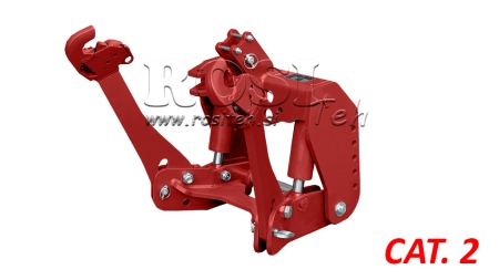 KIT UNIVERSEL HYDRAULIQUE FRONTAL ( AVANT) 2 EME CATEGORIE POUR TRACTEUR 1500KG - ROUGE (RAL 3000)