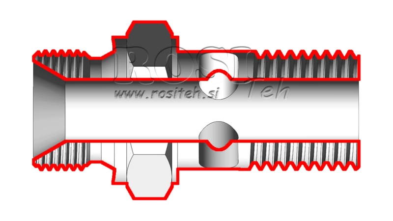 HYDRAULISCHE HOHLSCHRAUBE BSP 1 MIT VERLÄNGERTEM GEWINDE