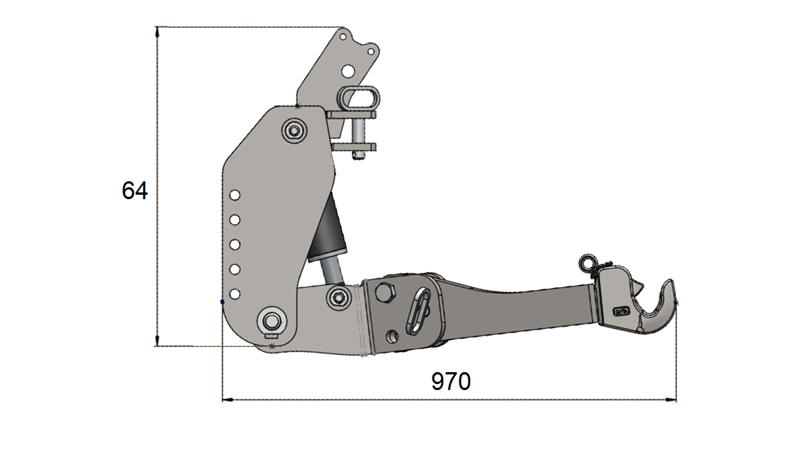 UNIVERSAL KIT FRONT HYDRAULICS CAT. 3 FOR TRACTOR 2500 KG (RAL OF YOUR CHOICE)