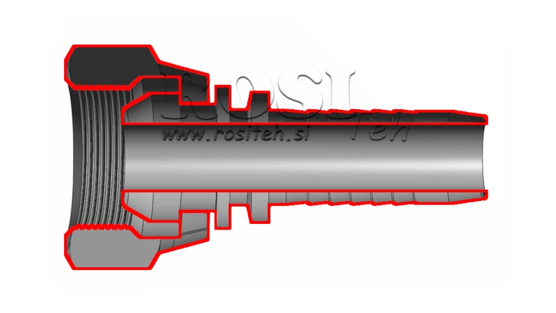 HYDRAULISCHER ANSCHLUSS BSP WEIBLICH DN16-M26x1,5