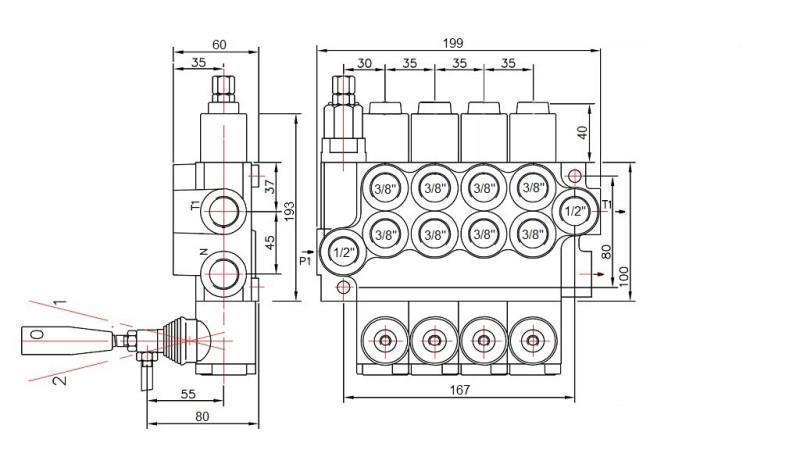SOUPAPE HYDRAULIQUE 4xP40