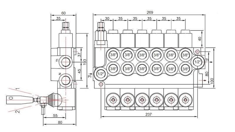 SOUPAPE HYDRAULIQUE 6xP40