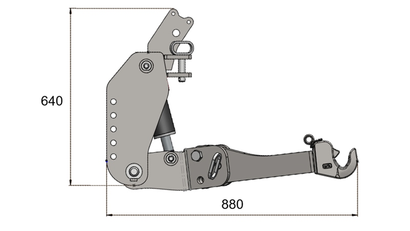 UNIVERSAL KIT FRONT HYDRAULICS CAT. 2 - FLEX FOR TRACTOR 1500 KG (RAL OF YOUR CHOICE)