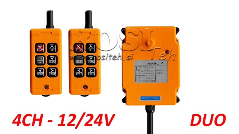 RADIOCOMANDO 4CH - 12/24V DUO