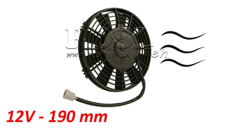 AXIÁLNÍ VENTILÁTOR 190MM TAŽNÝ 12V