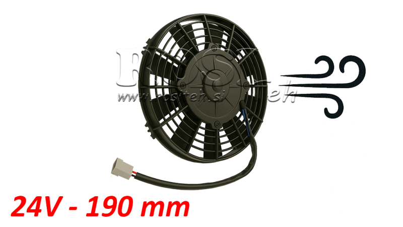 VENTILADOR AXIAL 190MM EMPURRANDO 24V