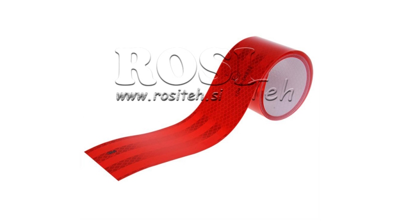 REFLEKTIERENDES BAND 3M - ROT - 1 Meter