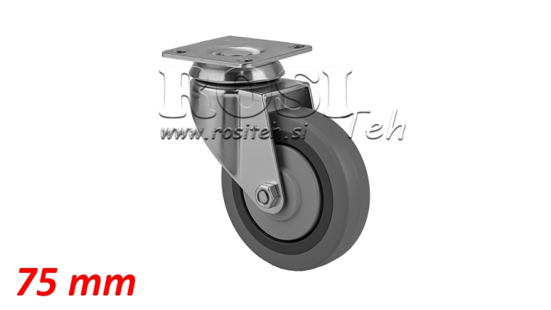 WHEEL 75mm SWIVEL BASE
