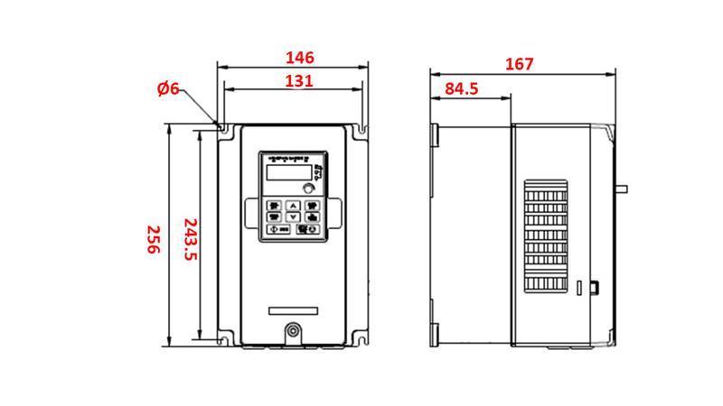 FREQUENZUMWANDLER-INVERSER 3Phasen 5.5kW GD20-5R5G-4-EU