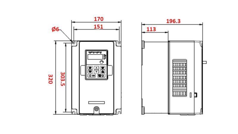 FREKVENČNI PRETVORNIK-INVERTER 3Faz 11kW GD20-011G-4-EU
