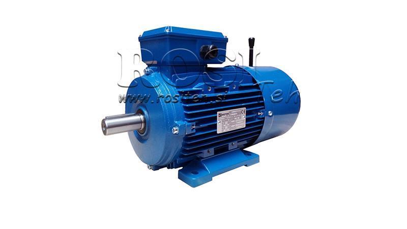 5,5kW-ELEKTRO MOTOR Z ZAVORO MSH132S-4_1450vrt 3Faz nogice-B3