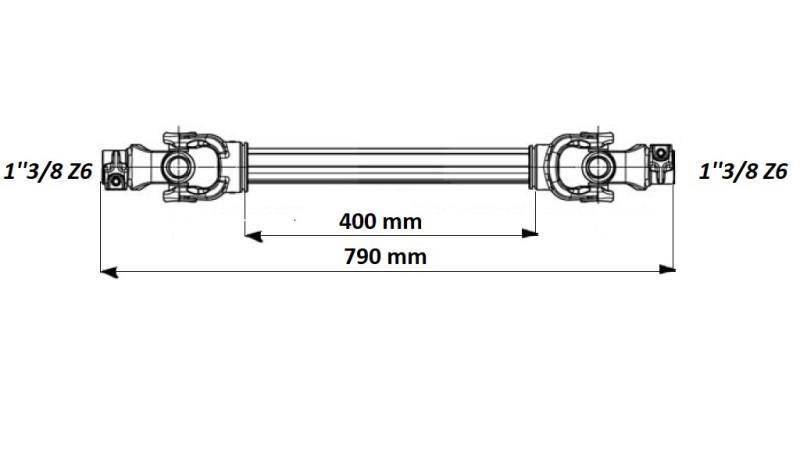 EKO KARDAN 790mm 35-60HP ŠTANDARD - rozmery