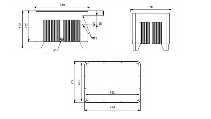 OIL TANK FOR HYDRAULIC POWER-PACK TYPE MPN 160 LIT