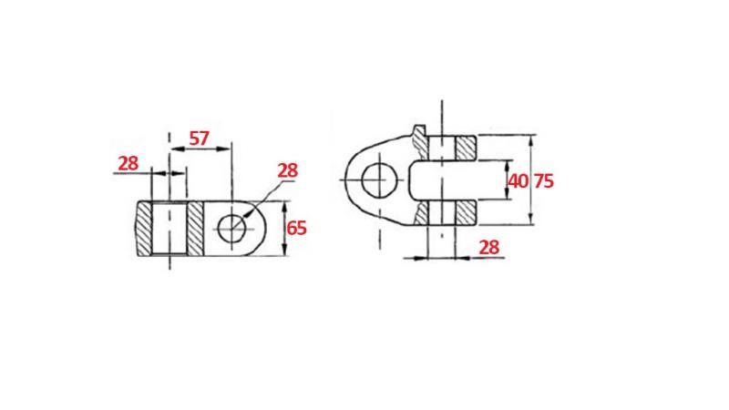 HOOK SPECIAL FI28 FOR PULLING DEVICE CAT.3