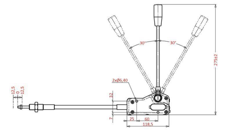 JOYSTICK 1 POZ FÜR SEIL MIT GABELN