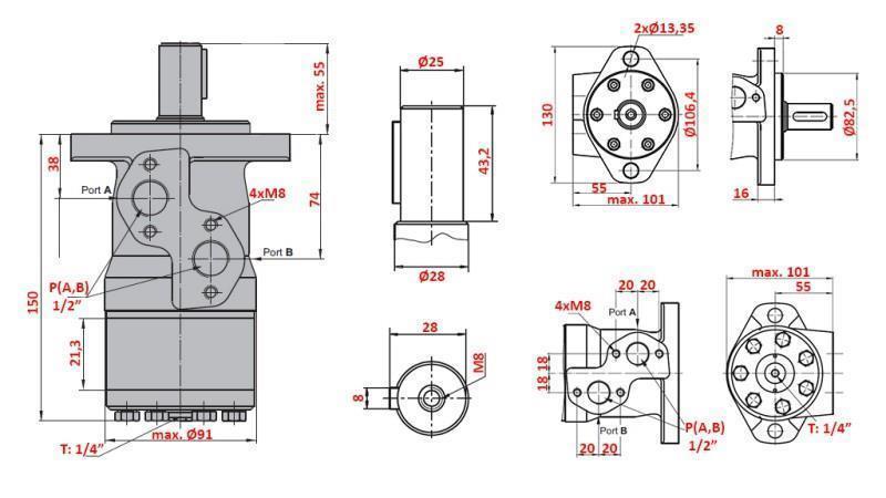 HYDRAULIKMOTOR MP 160