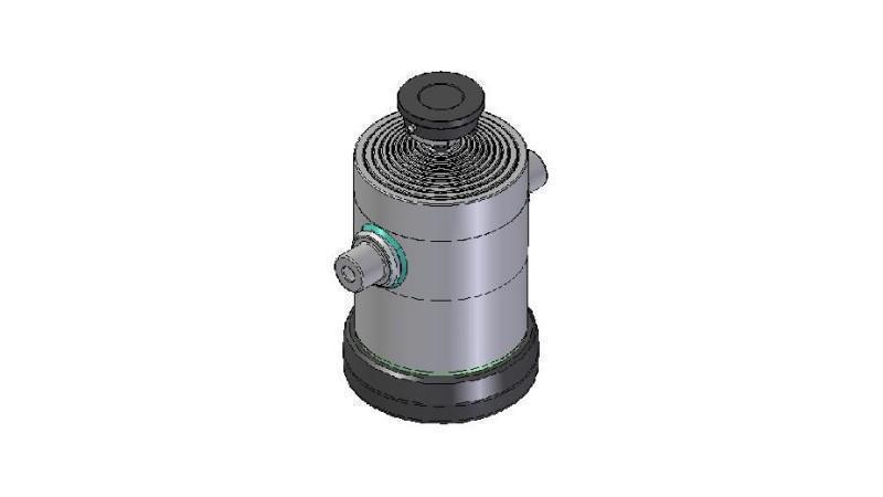 1057S -TELESCOPIC CYLINDER STANDARD/BALL 10 STAGES TRAVEL 4650 DIAMETER 300