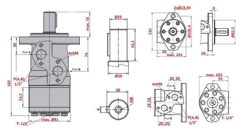 MOTORE IDRAULICO MP 400