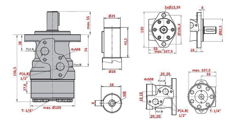 HYDRAULIC MOTOR MR 160