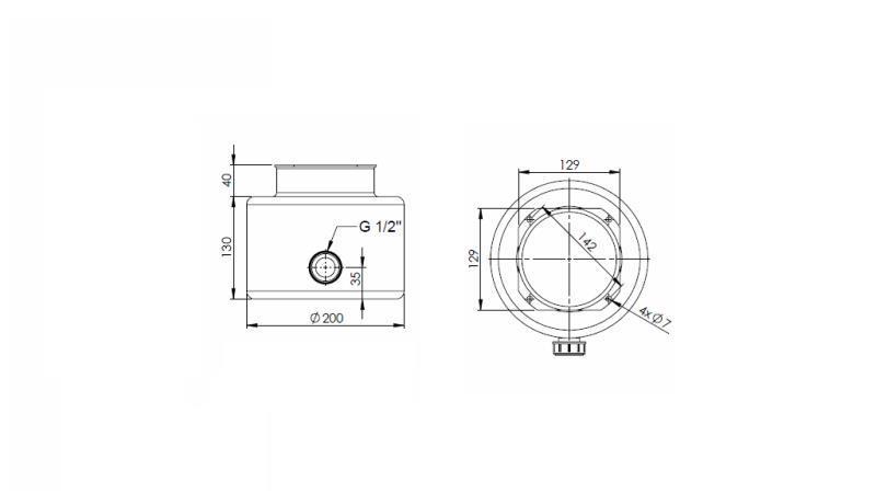 SERBATOIO IN METALLO ROLL PP 4 LITRO ORIZZONTALE-VERTICALE