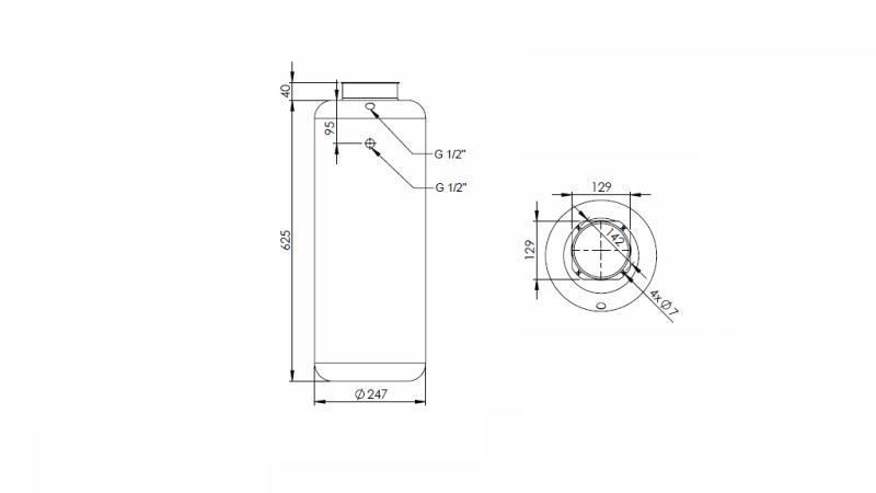 METAL OIL TANK ROLL PP 30 LITER HORZONTAL-VERTICAL