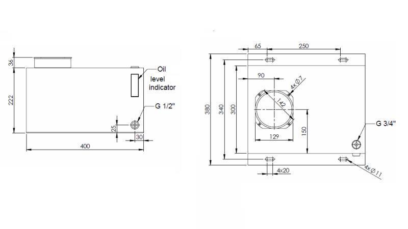 METALLTANK- BOX PP 25 LITER HORISONTAL-VERTICAL