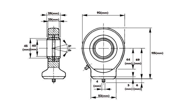 welding bearing round with lubrication fi 40/52