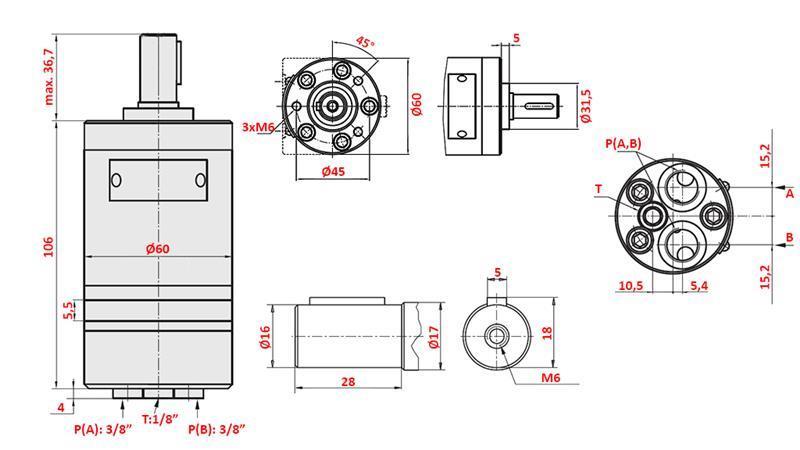 SILNIK HYDRAULICZNY MM 12.5