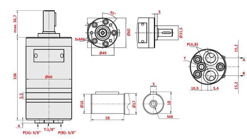 HYDRAULIC MOTOR MM 12,5