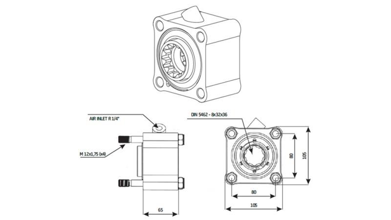 NEBENANTRIEB FÜR HYDRAULIKPUMPE - ZF1 CASTING