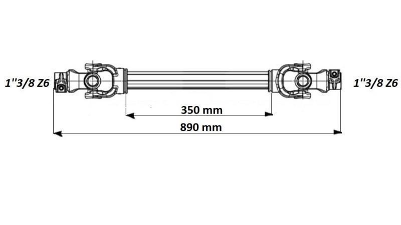 ECO KARDAN 890mm 30-75PS STANDARD - Abmessungen