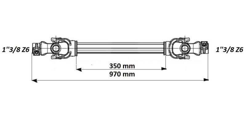 ЕКО КАРДАН 970mm 70-110HP С ЛАМИЛА - размери