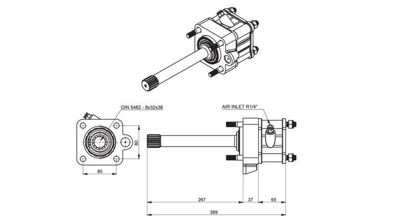 NEBENANTRIEB FÜR HYDRAULIKPUMPE - MAN ROTERDAR