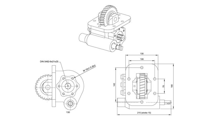 NEBENANTRIEB FÜR HYDRAULIKPUMPE - ISUZU MSB 5S VACUUM