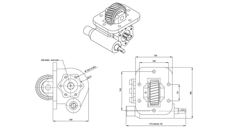 NEBENANTRIEB FÜR HYDRAULIKPUMPE - ISUZU MOY CR VACUUM